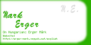 mark erger business card